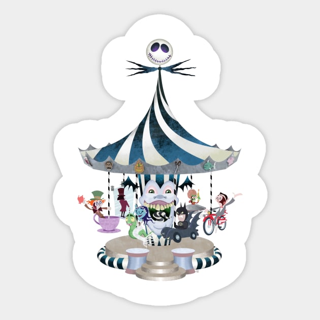 Burton Carousel Sticker by Cartarsauce Threads 